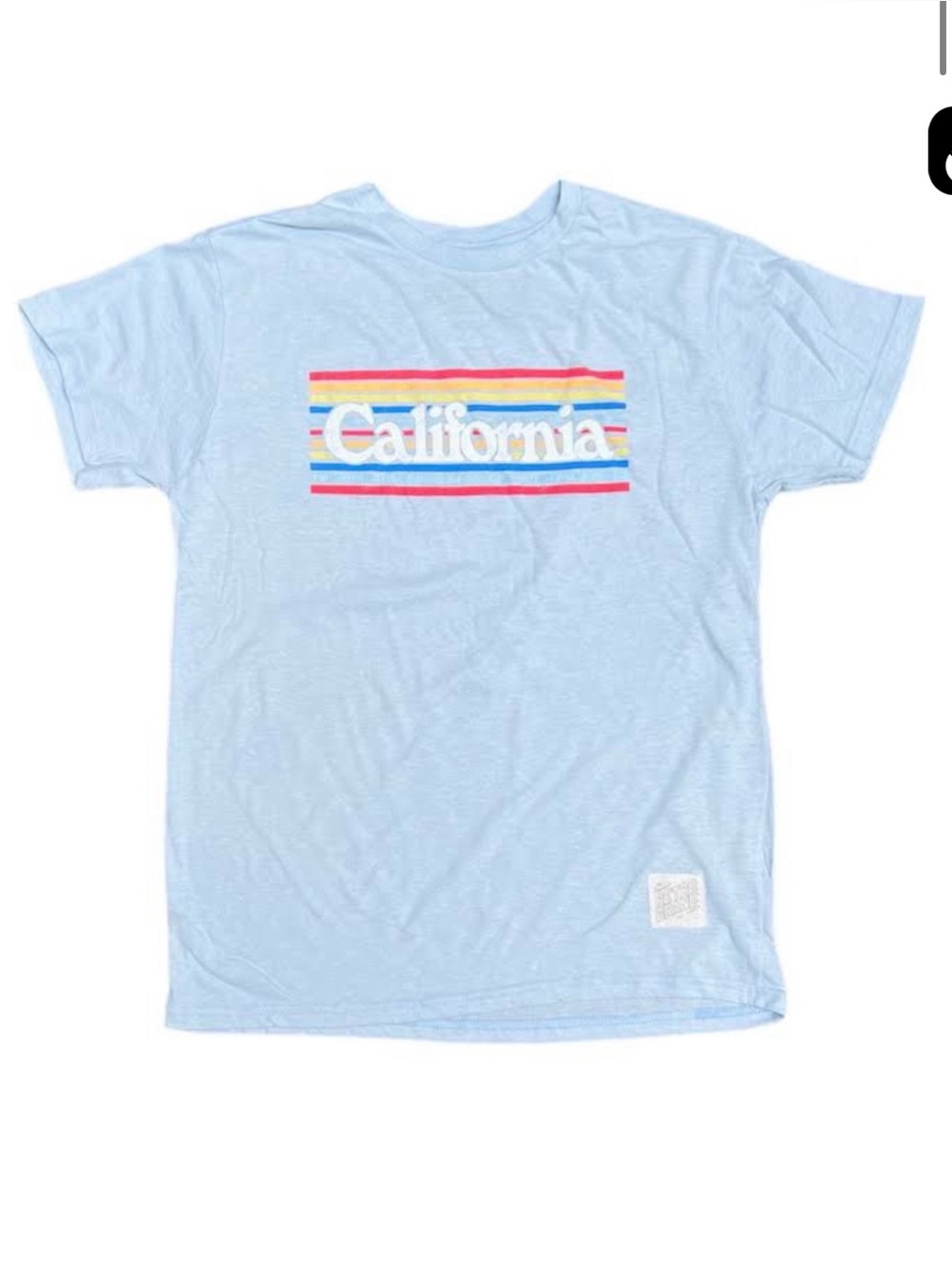 Original Retro Brand California Light Blue Tee with Retro Stripe Logo
